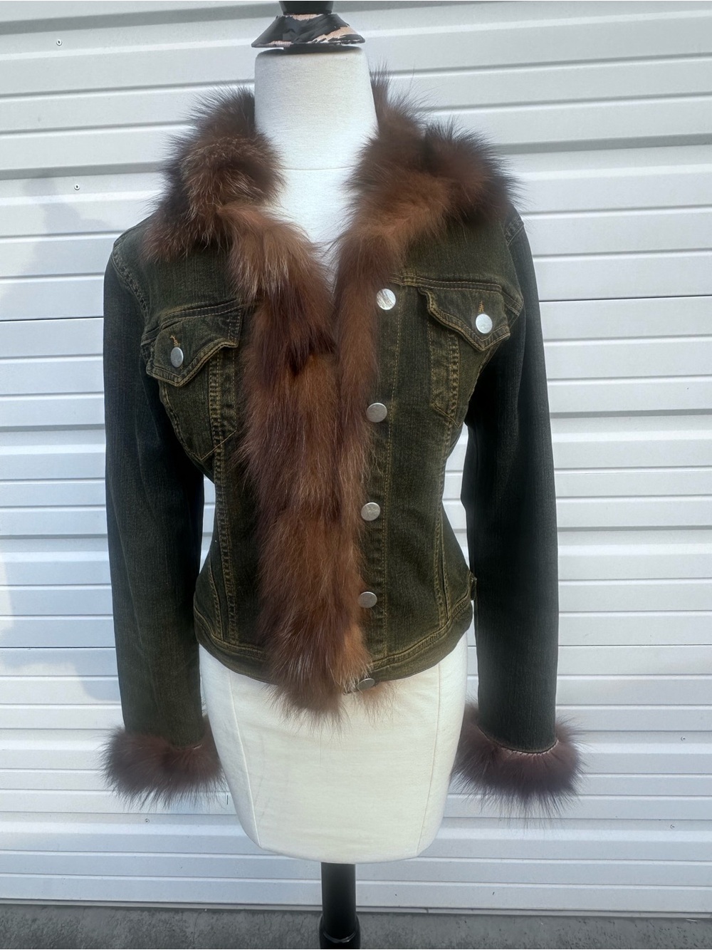 KRYOS Paris Y2K denim fox jacket